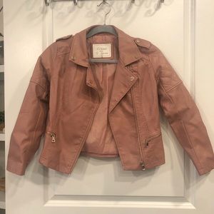 Pink leather jacket